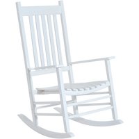 Outsunny Schaukelstuhl, BxH: 69 x 115 cm, Pappelholz – weiss Rabatt: 15 % Outsunny Schaukelstuhl, BxH: 69 x 115 cm, Pappelholz – weiss Rabatt: 15 %