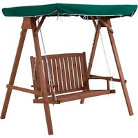 Outsunny Hollywoodschaukel, 2-Sitzer, Tannenholz, holzfarben/grün – orange Outsunny Hollywoodschaukel, 2-Sitzer, Tannenholz, holzfarben/grün – orange
