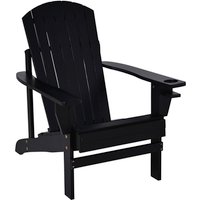 Outsunny Gartenstuhl, BxH: 97 x 93 cm, Tannenholz – schwarz Outsunny Gartenstuhl, BxH: 97 x 93 cm, Tannenholz – schwarz