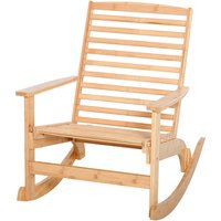 Outsunny Schaukelstuhl, BxH: 100 x 95 cm, Bambussperrholz – beige Outsunny Schaukelstuhl, BxH: 100 x 95 cm, Bambussperrholz – beige