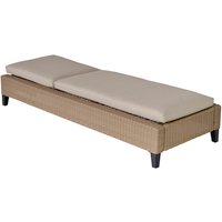 Outsunny Gartenliege, Stahl, inkl. Auflagen, BxHxT: 198 x 30 x 72 cm – braun Outsunny Gartenliege, Stahl, inkl. Auflagen, BxHxT: 198 x 30 x 72 cm – braun