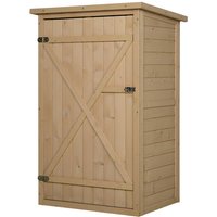 Outsunny Gartenschrank, BxH: 75 x 115 cm, natur, Tannenholz – beige Rabatt: 15 % Outsunny Gartenschrank, BxH: 75 x 115 cm, natur, Tannenholz – beige Rabatt: 15 %