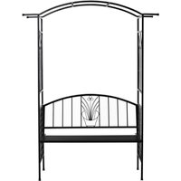 Outsunny Gartenbank, Metall, 2-Sitzer, BxHxT: 152 x 207 x 58 cm – schwarz Outsunny Gartenbank, Metall, 2-Sitzer, BxHxT: 152 x 207 x 58 cm – schwarz