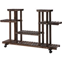 Outsunny Pflanzenregal, BxHxL: x x cm, Tannenholz – braun Outsunny Pflanzenregal, BxHxL: x x cm, Tannenholz – braun