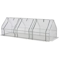 Outsunny Mini-Gewächshaus, BxHxL: 90 x 90 x 270 cm – transparent Outsunny Mini-Gewächshaus, BxHxL: 90 x 90 x 270 cm – transparent