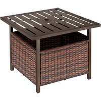 Outsunny Beistelltisch, BxHxT: 55,5 x 46 x 55,5 cm, braun, Gestell aus Stahl/Polyrattan Rabatt: 15 % Outsunny Beistelltisch, BxHxT: 55,5 x 46 x 55,5 cm, braun, Gestell aus Stahl/Polyrattan Rabatt: 15 %
