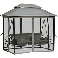 Outsunny Hollywoodschaukel, 3-Sitzer, dunkelgrau, inkl. Auflagen Outsunny Hollywoodschaukel, 3-Sitzer, dunkelgrau, inkl. Auflagen