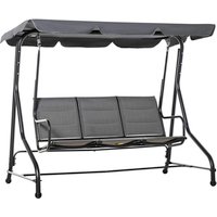 Outsunny Hollywoodschaukel, 3-Sitzer, grau, inkl. Auflagen Outsunny Hollywoodschaukel, 3-Sitzer, grau, inkl. Auflagen