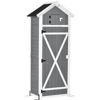 Outsunny Gartenschrank, BxH: 78 x 182 cm, dunkelgrau, Tannenholz Rabatt: 15 % Outsunny Gartenschrank, BxH: 78 x 182 cm, dunkelgrau, Tannenholz Rabatt: 15 %