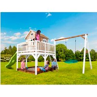 AXI Kinderspielhaus »Liam«, BxHxT: 613 x 291 x 277 cm, Holz, braun/weiß/lindgrün Rabatt: 20 % AXI Kinderspielhaus »Liam«, BxHxT: 613 x 291 x 277 cm, Holz, braun/weiß/lindgrün Rabatt: 20 %