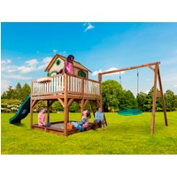 AXI Kinderspielhaus »Liam«, BxHxT: 613 x 291 x 277 cm, Holz, braun/grün Rabatt: 20 % AXI Kinderspielhaus »Liam«, BxHxT: 613 x 291 x 277 cm, Holz, braun/grün Rabatt: 20 %