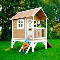 AXI Kinderspielhaus »Tom«, BxHxT: 287 x 231 x 191 cm, Holz, braun/weiß/lila Rabatt: 20 % AXI Kinderspielhaus »Tom«, BxHxT: 287 x 231 x 191 cm, Holz, braun/weiß/lila Rabatt: 20 %