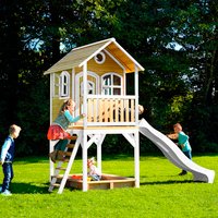 AXI Kinderspielhaus »Sarah«, BxHxT: 370 x 291 x 191 cm, Holz, braun/weiß AXI Kinderspielhaus »Sarah«, BxHxT: 370 x 291 x 191 cm, Holz, braun/weiß