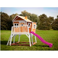 AXI Kinderspielhaus »Max«, BxHxT: 432 x 288 x 193 cm, Holz, braun/weiß/lila AXI Kinderspielhaus »Max«, BxHxT: 432 x 288 x 193 cm, Holz, braun/weiß/lila