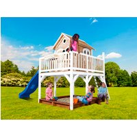 AXI Kinderspielhaus »Liam«, BxHxT: 377 x 291 x 255 cm, Holz, braun/weiß/blau Rabatt: 20 % AXI Kinderspielhaus »Liam«, BxHxT: 377 x 291 x 255 cm, Holz, braun/weiß/blau Rabatt: 20 %