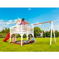 AXI Kinderspielhaus »Liam«, BxHxT: 613 x 291 x 277 cm, Holz, braun/weiß/rot Rabatt: 20 % AXI Kinderspielhaus »Liam«, BxHxT: 613 x 291 x 277 cm, Holz, braun/weiß/rot Rabatt: 20 %