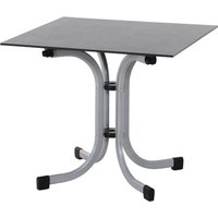 SIENA GARDEN Klapptisch »Sola«, BxHxL: 80 x 70 x 80 cm, Tischplatte: HPL-Platte – silberfarben SIENA GARDEN Klapptisch »Sola«, BxHxL: 80 x 70 x 80 cm, Tischplatte: HPL-Platte – silberfarben