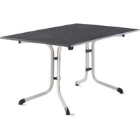 SIEGER Klapptisch, BxHxL: 90 x 73 x 140 cm, Tischplatte: Vivodur – silberfarben SIEGER Klapptisch, BxHxL: 90 x 73 x 140 cm, Tischplatte: Vivodur – silberfarben