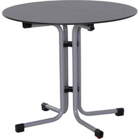 SIENA GARDEN Klapptisch »Sola«, BxHxL: 80 x 70 x 80 cm, Tischplatte: HPL-Platte – silberfarben SIENA GARDEN Klapptisch »Sola«, BxHxL: 80 x 70 x 80 cm, Tischplatte: HPL-Platte – silberfarben