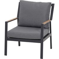 SIENA GARDEN Loungesessel »Londra«, Metall, BxHxT: 70 x 87 x 77 cm – grau SIENA GARDEN Loungesessel »Londra«, Metall, BxHxT: 70 x 87 x 77 cm – grau