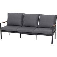 SIENA GARDEN Loungesofa »Londra«, Metall, 3-Sitzer, BxHxT: 138,5 x 98 x 68 cm – grau SIENA GARDEN Loungesofa »Londra«, Metall, 3-Sitzer, BxHxT: 138,5 x 98 x 68 cm – grau