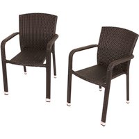 GARDEN PLEASURE Stapelstuhl »GETAFE«, BxH: 57 x 82 cm, Aluminium/Kunststoffgeflecht – braun GARDEN PLEASURE Stapelstuhl »GETAFE«, BxH: 57 x 82 cm, Aluminium/Kunststoffgeflecht – braun