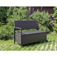 GARDEN PLEASURE Bank »FERRARA«, Metall/Kunststoff, 2-Sitzer, BxHxT: 117 x 86 x 58 cm – braun GARDEN PLEASURE Bank »FERRARA«, Metall/Kunststoff, 2-Sitzer, BxHxT: 117 x 86 x 58 cm – braun