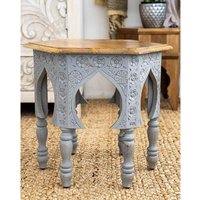 GARDEN PLEASURE Beistelltisch »AKOLA«, BxLxH: 45 x 45 x 45 cm, Mangoholz – grau | braun GARDEN PLEASURE Beistelltisch »AKOLA«, BxLxH: 45 x 45 x 45 cm, Mangoholz – grau | braun