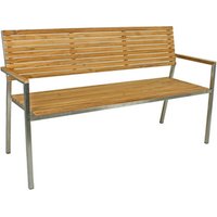 GARDEN PLEASURE Bank »DENVER«, Metall/Holz, 3-Sitzer, BxHxT: 144 x 86 x 56 cm – braun GARDEN PLEASURE Bank »DENVER«, Metall/Holz, 3-Sitzer, BxHxT: 144 x 86 x 56 cm – braun
