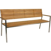 GARDEN PLEASURE Bank »DENVER«, Metall/Holz, 4-Sitzer, BxHxT: 180 x 86 x 56 cm – braun GARDEN PLEASURE Bank »DENVER«, Metall/Holz, 4-Sitzer, BxHxT: 180 x 86 x 56 cm – braun