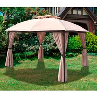 GARDEN PLEASURE Pavillon »PIRES«, rechteckig, BxT: 360 x 300 cm – grau GARDEN PLEASURE Pavillon »PIRES«, rechteckig, BxT: 360 x 300 cm – grau