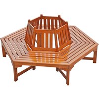 GARDEN PLEASURE Baumbank »ONTARIO«, Holz, 6-Sitzer, BxHxT: 155 x 78 x 155 cm – braun GARDEN PLEASURE Baumbank »ONTARIO«, Holz, 6-Sitzer, BxHxT: 155 x 78 x 155 cm – braun