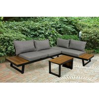 GARDEN PLEASURE Gartenmöbel »Felice«, 4 Sitzplätze, Akazienholz/Aluminium/Polyester, inkl. Auflagen – grau GARDEN PLEASURE Gartenmöbel »Felice«, 4 Sitzplätze, Akazienholz/Aluminium/Polyester, inkl. Auflagen – grau