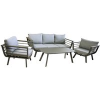 GARDEN PLEASURE Gartenmöbel »Elia«, 5 Sitzplätze, Aluminium/Polyester, inkl. Auflagen – grau GARDEN PLEASURE Gartenmöbel »Elia«, 5 Sitzplätze, Aluminium/Polyester, inkl. Auflagen – grau