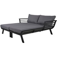 GARDEN PLEASURE Sonnenliege »DELIA«, Aluminium, inkl. Auflagen, BxHxT: 170 x 62 x 174 cm – grau GARDEN PLEASURE Sonnenliege »DELIA«, Aluminium, inkl. Auflagen, BxHxT: 170 x 62 x 174 cm – grau