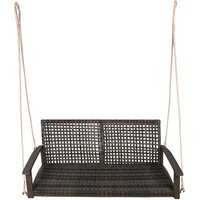 GARDEN PLEASURE Hängebank »CUNEO«, Metall/Kunststoff/Holz, 2-Sitzer, BxHxT: 57 x 79 x 114 cm – grau GARDEN PLEASURE Hängebank »CUNEO«, Metall/Kunststoff/Holz, 2-Sitzer, BxHxT: 57 x 79 x 114 cm – grau