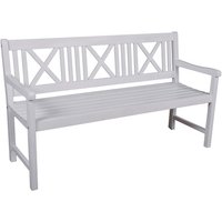 GARDEN PLEASURE Bank »MALMÖ«, Eukalyptusholz, BxHxT: 154 x 89 x 56 cm – weiss Rabatt: 15 % GARDEN PLEASURE Bank »MALMÖ«, Eukalyptusholz, BxHxT: 154 x 89 x 56 cm – weiss Rabatt: 15 %