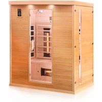 Dewello Infrarotkabine »Pierson«, für 2-3 Personen, Fronteinstieg, LED-Farblichttherapie, Hemlockholz – braun Dewello Infrarotkabine »Pierson«, für 2-3 Personen, Fronteinstieg, LED-Farblichttherapie, Hemlockholz – braun