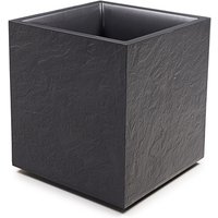 Ondis24 Blumenkübel, Kunststoff, würfelförmig – grau Ondis24 Blumenkübel, Kunststoff, würfelförmig – grau