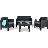Ondis24 Gartenlounge »Madrid«, Set 4-Sitzer mit Tisch – schwarz Ondis24 Gartenlounge »Madrid«, Set 4-Sitzer mit Tisch – schwarz