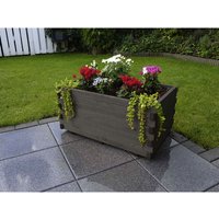 PROMADINO Pflanzkasten, Holz, anthrazit, eckig – grau PROMADINO Pflanzkasten, Holz, anthrazit, eckig – grau