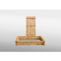 PROMADINO Sandkasten, mit Vollabdeckung – braun PROMADINO Sandkasten, mit Vollabdeckung – braun