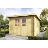 WOLFF FINNHAUS Gartenhaus »Pulti 34-B Typ 2«, Holz, BxHxT: 340 x 217 x 260 cm (Außenmaße) – braun WOLFF FINNHAUS Gartenhaus »Pulti 34-B Typ 2«, Holz, BxHxT: 340 x 217 x 260 cm (Außenmaße) – braun