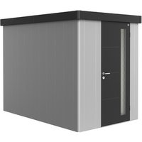 BIOHORT Gerätehaus »Neo«, Stahl, BxHxT: 180 x 222 x 292 cm (Außenmaße) – silberfarben BIOHORT Gerätehaus »Neo«, Stahl, BxHxT: 180 x 222 x 292 cm (Außenmaße) – silberfarben