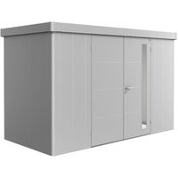 BIOHORT Gerätehaus »Neo«, Metall, BxT: 348 x 180 cm (Außenmaße) – silberfarben BIOHORT Gerätehaus »Neo«, Metall, BxT: 348 x 180 cm (Außenmaße) – silberfarben