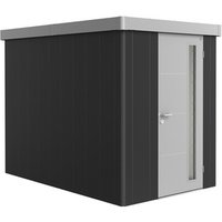 BIOHORT Gerätehaus »Neo«, Stahl, BxHxT: 180 x 222 x 292 cm (Außenmaße) – silberfarben BIOHORT Gerätehaus »Neo«, Stahl, BxHxT: 180 x 222 x 292 cm (Außenmaße) – silberfarben