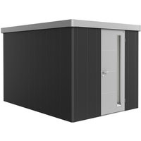 BIOHORT Gerätehaus »Neo«, Stahl, BxHxT: 236 x 222 x 348 cm (Außenmaße) – silberfarben BIOHORT Gerätehaus »Neo«, Stahl, BxHxT: 236 x 222 x 348 cm (Außenmaße) – silberfarben