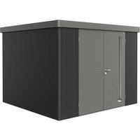 BIOHORT Gerätehaus »Neo«, Stahl, BxHxT: 292 x 222 x 292 cm (Außenmaße) – grau BIOHORT Gerätehaus »Neo«, Stahl, BxHxT: 292 x 222 x 292 cm (Außenmaße) – grau