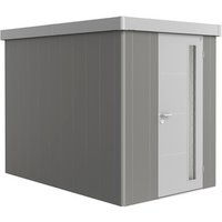BIOHORT Gerätehaus »Neo«, Stahl, BxHxT: 180 x 222 x 292 cm (Außenmaße) – silberfarben BIOHORT Gerätehaus »Neo«, Stahl, BxHxT: 180 x 222 x 292 cm (Außenmaße) – silberfarben