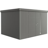 BIOHORT Gerätehaus »Neo«, Stahl, BxHxT: 348 x 222 x 292 cm (Außenmaße) – grau BIOHORT Gerätehaus »Neo«, Stahl, BxHxT: 348 x 222 x 292 cm (Außenmaße) – grau